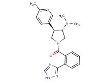 (3S*,4R*)-N,N-dimethyl-4-(4-methylphenyl)-1-[2-(1H-1,2,4-triazol-3-yl)benzoyl]pyrrolidin-3-amine