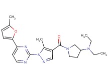 N,N-diethyl-1-({5-methyl-1-[4-(5-methyl-2-furyl)-2-pyrimidinyl]-1H-pyrazol-4-yl}carbonyl)-3-pyrrolidinamine
