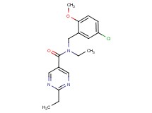 N-(5-chloro-2-methoxybenzyl)-N,2-diethylpyrimidine-5-carboxamide
