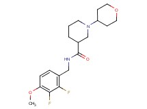 N-(2,3-difluoro-4-methoxybenzyl)-1-(tetrahydro-2H-pyran-4-yl)-3-piperidinecarboxamide