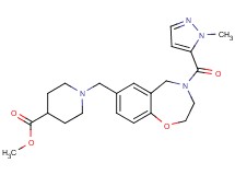 methyl 1-({4-[(1-methyl-1H-pyrazol-5-yl)carbonyl]-2,3,4,5-tetrahydro-1,4-benzoxazepin-7-yl}methyl)-4-piperidinecarboxylate