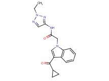 2-[3-(cyclopropylcarbonyl)-1H-indol-1-yl]-N-(2-ethyl-2H-1,2,3-triazol-4-yl)acetamide
