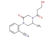 2-[4-(3-hydroxypropanoyl)-5-methyl-2-oxo-1-piperazinyl]benzonitrile