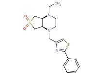 (4aR*,7aS*)-1-ethyl-4-[(2-phenyl-1,3-thiazol-4-yl)methyl]octahydrothieno[3,4-b]pyrazine 6,6-dioxide