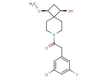 (1R*,3S*)-7-[(3-chloro-5-fluorophenyl)acetyl]-3-methoxy-7-azaspiro[3.5]nonan-1-ol