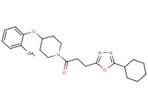 1-[3-(5-cyclohexyl-1,3,4-oxadiazol-2-yl)propanoyl]-4-(2-methylphenoxy)piperidine