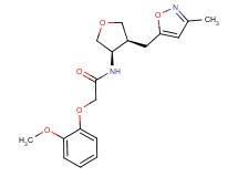 2-(2-methoxyphenoxy)-N-{(3R*,4S*)-4-[(3-methylisoxazol-5-yl)methyl]tetrahydrofuran-3-yl}acetamide