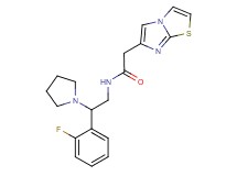 N-[2-(2-fluorophenyl)-2-pyrrolidin-1-ylethyl]-2-imidazo[2,1-b][1,3]thiazol-6-ylacetamide