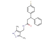 N-[(3,5-dimethyl-1H-pyrazol-4-yl)methyl]-3-(4-fluorophenyl)-3-phenylpropanamide