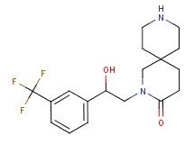 2-{2-hydroxy-2-[3-(trifluoromethyl)phenyl]ethyl}-2,9-diazaspiro[5.5]undecan-3-one hydrochloride