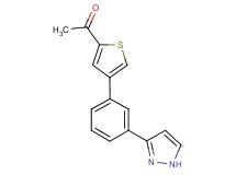 1-{4-[3-(1H-pyrazol-3-yl)phenyl]-2-thienyl}ethanone