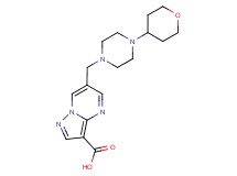6-{[4-(tetrahydro-2H-pyran-4-yl)piperazin-1-yl]methyl}pyrazolo[1,5-a]pyrimidine-3-carboxylic acid