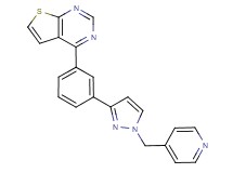 4-{3-[1-(4-pyridinylmethyl)-1H-pyrazol-3-yl]phenyl}thieno[2,3-d]pyrimidine