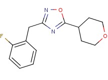 3-(2-fluorobenzyl)-5-(tetrahydro-2H-pyran-4-yl)-1,2,4-oxadiazole