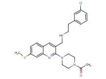 N-{[2-(4-acetyl-1-piperazinyl)-7-(methylthio)-3-quinolinyl]methyl}-2-(3-chlorophenyl)ethanamine
