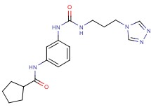 N-{3-[({[3-(4H-1,2,4-triazol-4-yl)propyl]amino}carbonyl)amino]phenyl}cyclopentanecarboxamide