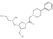 2-[({(3R*,4R*)-4-(hydroxymethyl)-1-[(4-phenylpiperidin-1-yl)acetyl]pyrrolidin-3-yl}methyl)(methyl)amino]ethanol