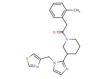 1-[(2-methylphenyl)acetyl]-3-[1-(1,3-thiazol-4-ylmethyl)-1H-imidazol-2-yl]piperidine
