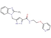 5-[(2-methyl-1H-benzimidazol-1-yl)methyl]-N-[2-(3-pyridinyloxy)ethyl]-1H-pyrazole-3-carboxamide