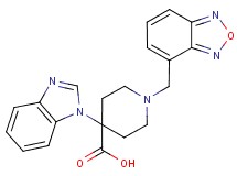 4-(1H-benzimidazol-1-yl)-1-(2,1,3-benzoxadiazol-4-ylmethyl)piperidine-4-carboxylic acid