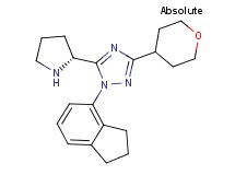 1-(2,3-dihydro-1H-inden-4-yl)-5-[(2R)-pyrrolidin-2-yl]-3-(tetrahydro-2H-pyran-4-yl)-1H-1,2,4-triazole
