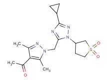 1-(1-{[3-cyclopropyl-1-(1,1-dioxidotetrahydro-3-thienyl)-1H-1,2,4-triazol-5-yl]methyl}-3,5-dimethyl-1H-pyrazol-4-yl)ethanone