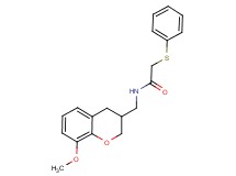 N-[(8-methoxy-3,4-dihydro-2H-chromen-3-yl)methyl]-2-(phenylthio)acetamide