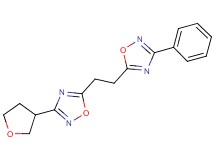 3-phenyl-5-{2-[3-(tetrahydrofuran-3-yl)-1,2,4-oxadiazol-5-yl]ethyl}-1,2,4-oxadiazole