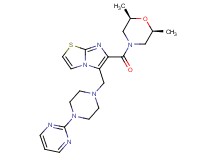 6-{[(2R*,6S*)-2,6-dimethyl-4-morpholinyl]carbonyl}-5-{[4-(2-pyrimidinyl)-1-piperazinyl]methyl}imidazo[2,1-b][1,3]thiazole