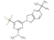 4-(2-tert-butyl-5,7-dihydro-6H-pyrrolo[3,4-d]pyrimidin-6-yl)-N,N-dimethyl-6-(trifluoromethyl)pyrimidin-2-amine