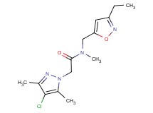 2-(4-chloro-3,5-dimethyl-1H-pyrazol-1-yl)-N-[(3-ethylisoxazol-5-yl)methyl]-N-methylacetamide