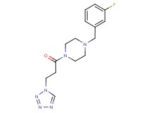 1-(3-fluorobenzyl)-4-[3-(1H-tetrazol-1-yl)propanoyl]piperazine