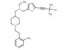 4-(5-{[ethyl({1-[2-(2-methylphenyl)ethyl]-4-piperidinyl}methyl)amino]methyl}-2-thienyl)-2-methyl-3-butyn-2-ol
