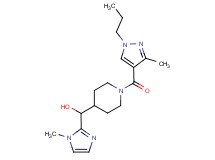 (1-methyl-1H-imidazol-2-yl){1-[(3-methyl-1-propyl-1H-pyrazol-4-yl)carbonyl]-4-piperidinyl}methanol