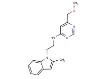 6-(methoxymethyl)-N-[2-(2-methyl-1H-indol-1-yl)ethyl]pyrimidin-4-amine