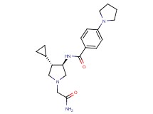 N-[rel-(3R,4S)-1-(2-amino-2-oxoethyl)-4-cyclopropyl-3-pyrrolidinyl]-4-(1-pyrrolidinyl)benzamide hydrochloride