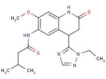 N-[4-(1-ethyl-1H-1,2,4-triazol-5-yl)-7-methoxy-2-oxo-1,2,3,4-tetrahydroquinolin-6-yl]-3-methylbutanamide