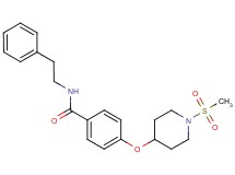 4-{[1-(methylsulfonyl)piperidin-4-yl]oxy}-N-(2-phenylethyl)benzamide