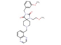 3-(3-methoxybenzyl)-1-(2-methoxyethyl)-8-(5-quinoxalinylmethyl)-1,3,8-triazaspiro[4.5]decane-2,4-dione