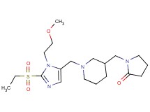 1-[(1-{[2-(ethylsulfonyl)-1-(2-methoxyethyl)-1H-imidazol-5-yl]methyl}-3-piperidinyl)methyl]-2-pyrrolidinone