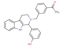 1-(3-{[1-(3-hydroxyphenyl)-1,3,4,9-tetrahydro-2H-beta-carbolin-2-yl]methyl}phenyl)ethanone