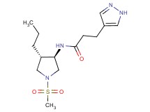 N-[(3R*,4S*)-1-(methylsulfonyl)-4-propyl-3-pyrrolidinyl]-3-(1H-pyrazol-4-yl)propanamide