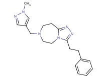 7-[(1-methyl-1H-pyrazol-4-yl)methyl]-3-(2-phenylethyl)-6,7,8,9-tetrahydro-5H-[1,2,4]triazolo[4,3-d][1,4]diazepine