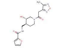 N-({(3S*,4S*)-3-hydroxy-1-[(4-methyl-1,2,5-oxadiazol-3-yl)acetyl]piperidin-4-yl}methyl)-2-furamide