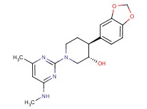 (3S*,4S*)-4-(1,3-benzodioxol-5-yl)-1-[4-methyl-6-(methylamino)pyrimidin-2-yl]piperidin-3-ol