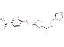 5-[(4-acetylphenoxy)methyl]-N-(3-pyrrolidinylmethyl)-3-isoxazolecarboxamide hydrochloride