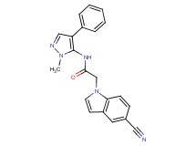 2-(5-cyano-1H-indol-1-yl)-N-(1-methyl-4-phenyl-1H-pyrazol-5-yl)acetamide