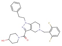 1-{[5-(2,6-difluorobenzyl)-1-(2-phenylethyl)-4,5,6,7-tetrahydro-1H-pyrazolo[4,3-c]pyridin-3-yl]carbonyl}-4-piperidinol