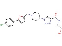 1-(1-{[5-(4-chlorophenyl)-2-furyl]methyl}-4-piperidinyl)-N-(2-hydroxyethyl)-1H-1,2,3-triazole-4-carboxamide
