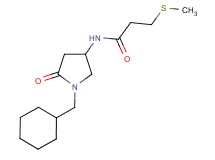 N-[1-(cyclohexylmethyl)-5-oxo-3-pyrrolidinyl]-3-(methylthio)propanamide